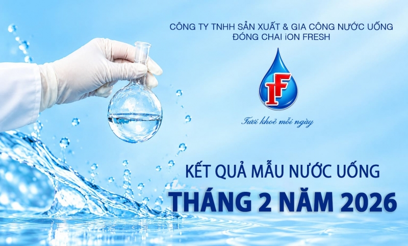 Kết quả mẫu nước uống tháng 2 năm 2026