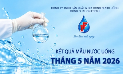 Kết quả mẫu nước uống tháng 5 năm 2026